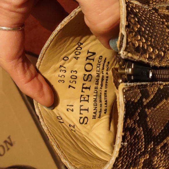 "Stetson" Real Python Snake booties. Size 10. - Picture 8 of 13